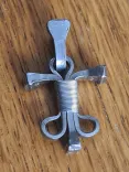 Cross made of horseshoe nails
